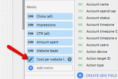 edit the metrics name